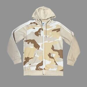 adidas Originals Men's Camo Full-Zip Hooded Sweatshirt GUC Size M ED7072
